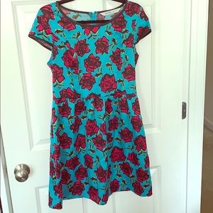 Floral Cap Sleeve Dress 🌺- Blue | Black | Fuschia